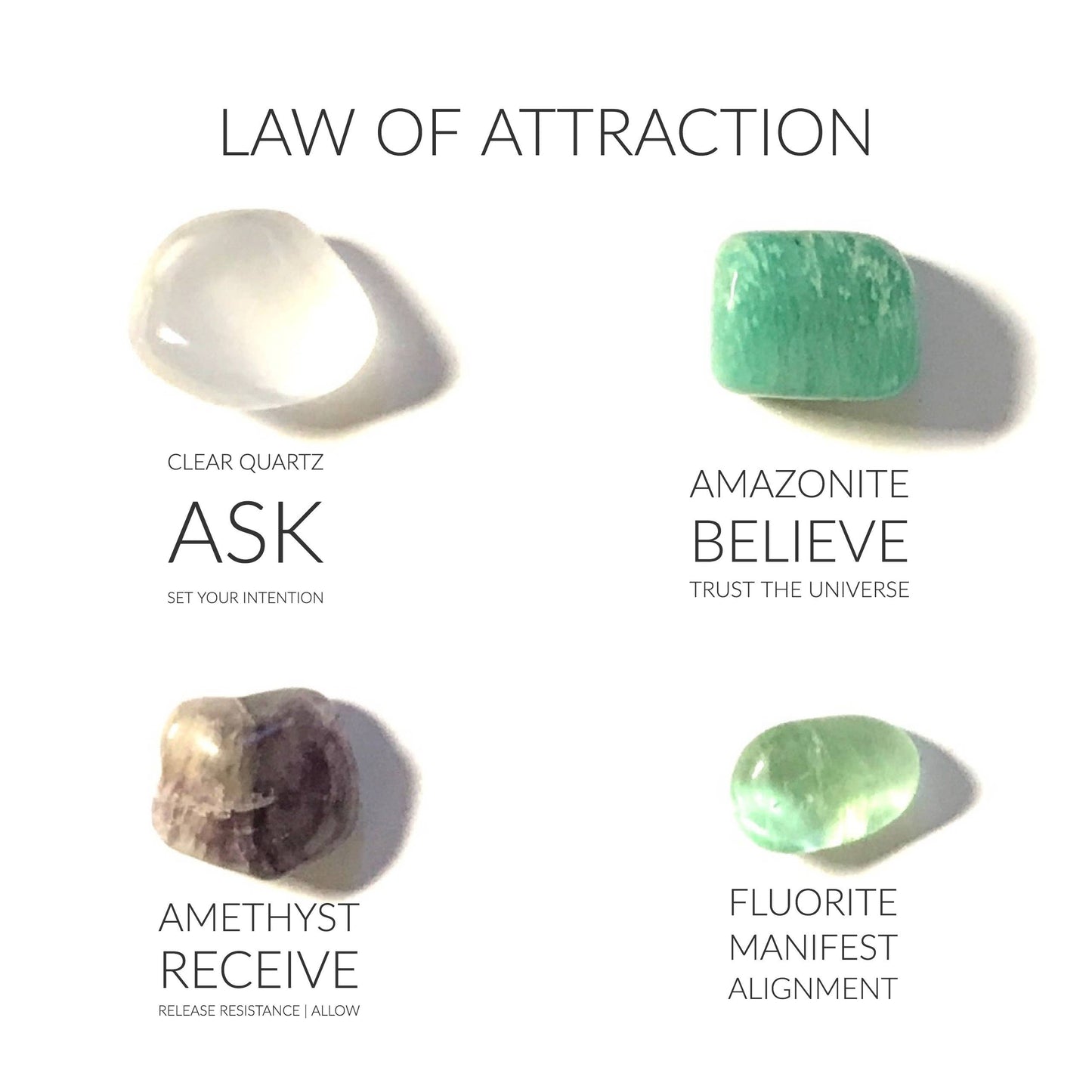 Law of Attraction - Rox Box- Crystals and Stone gift set kit