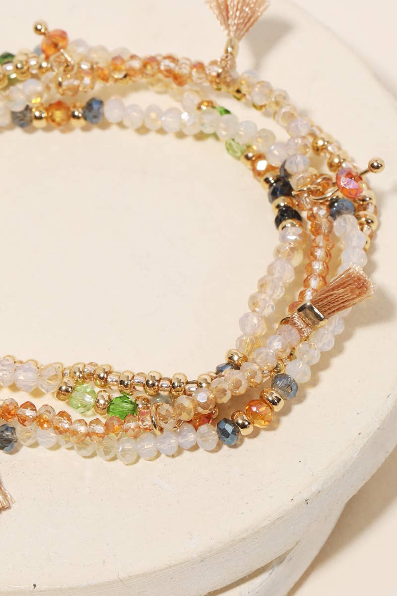 Dainty Stackable Beaded Bracelet Set