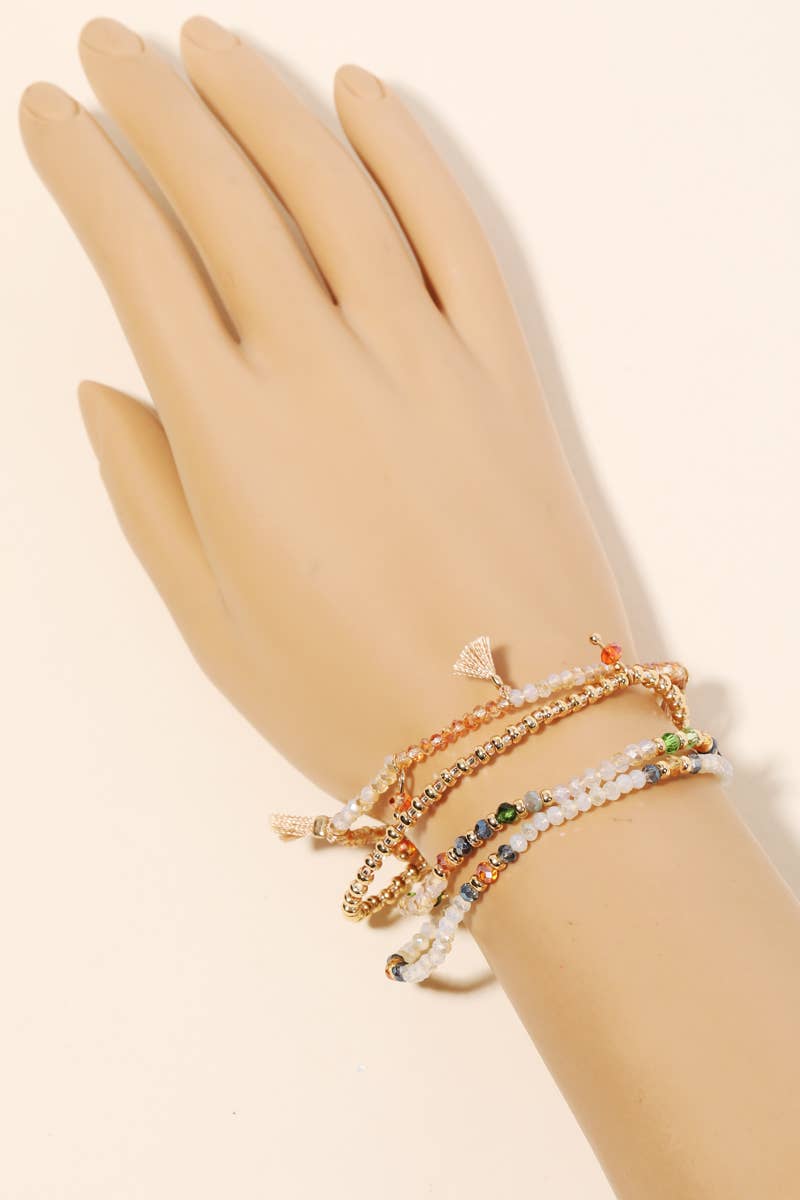 Dainty Stackable Beaded Bracelet Set