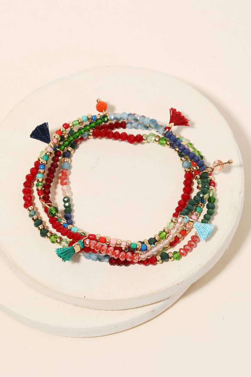 Dainty Stackable Beaded Bracelet Set