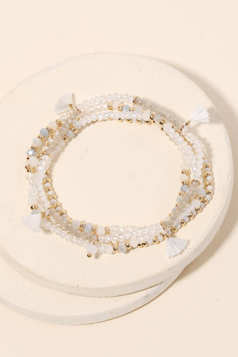 Dainty Stackable Beaded Bracelet Set