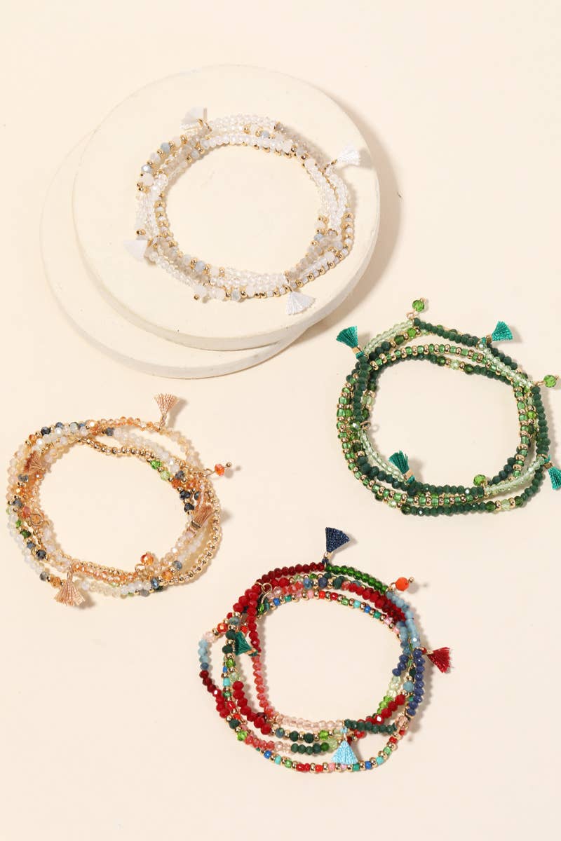 Dainty Stackable Beaded Bracelet Set