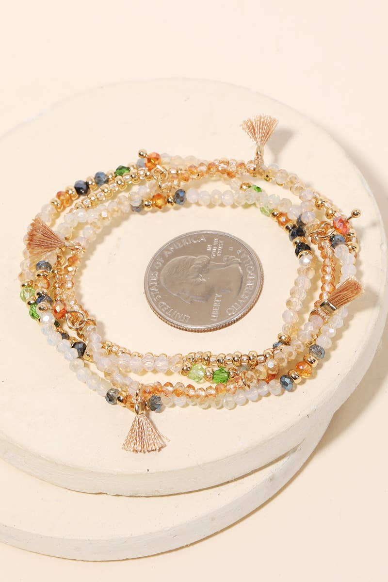 Dainty Stackable Beaded Bracelet Set